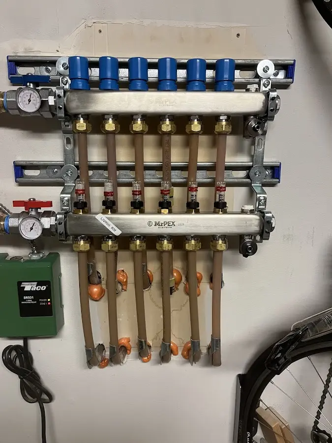 Plumber performing Gas Leak Detection at a residential property in East Buffalo